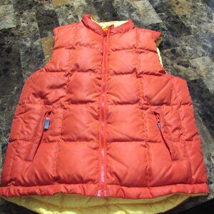 Share HANNA ANDERSON Child's Reversible Puffer Down Vest Orange & Yellow Size